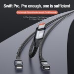 Nillkin Swift Pro 1 m 3-in-1-USB-auf-8-Pin-+Typ-C-+Micro-USB-Schnellladekabel – Bild 3