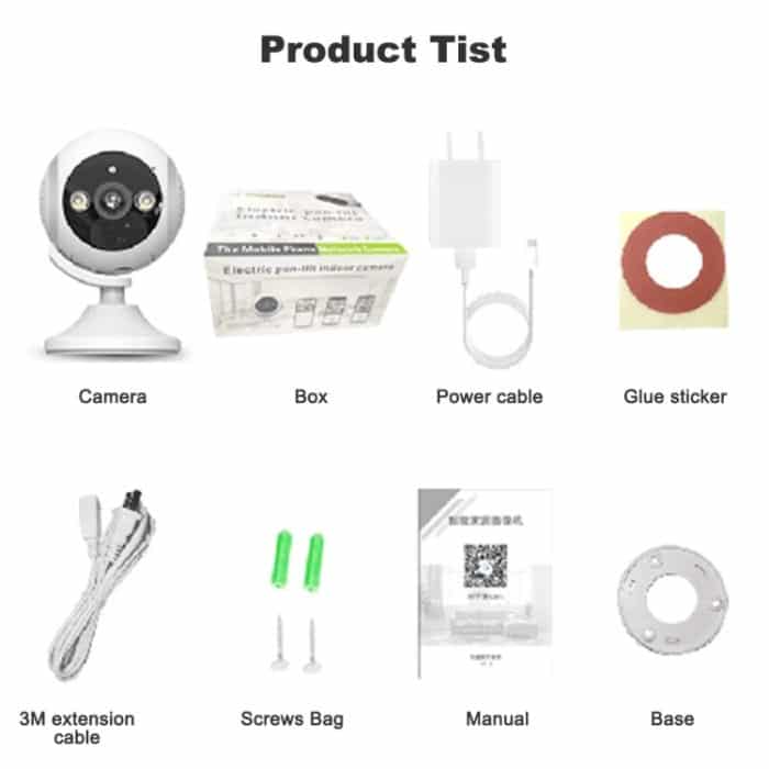CM-I310M 3MP 180-Grad-Panorama-Smart-PTZ-WLAN-Überwachungskamera, EU Plug, US Plug, UK Plug, AU Plug – Bild 11