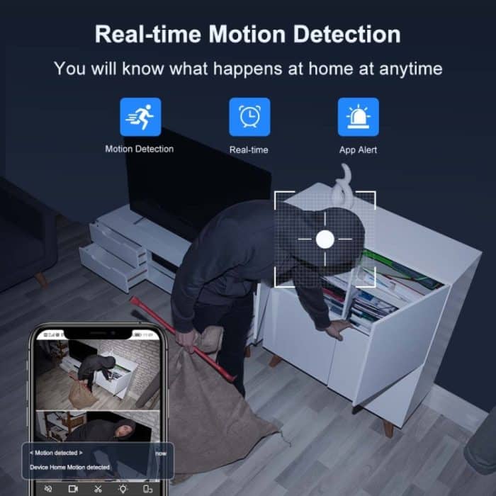 CM-I310M 3MP 180-Grad-Panorama-Smart-PTZ-WLAN-Überwachungskamera, EU Plug, US Plug, UK Plug, AU Plug – Bild 7