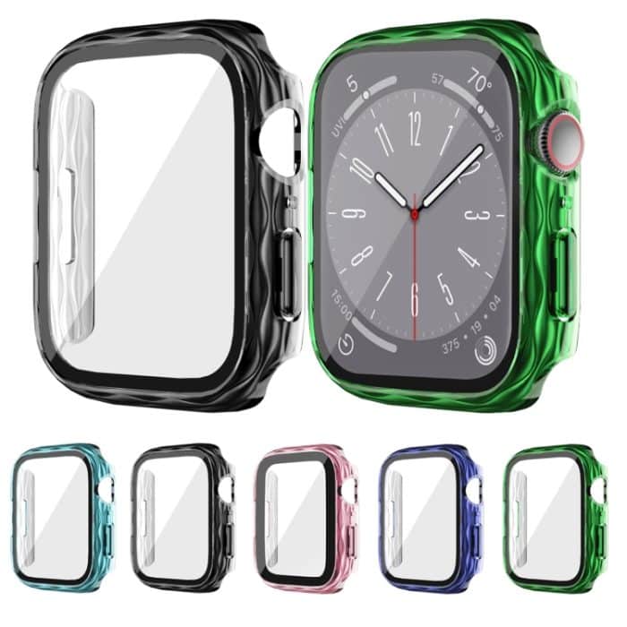 2-in-1-PC-Hybrid-Schutzhülle aus gehärtetem Glas, For Apple Watch Series 6 / 5 / 4 / SE 44mm, For Apple Watch Series 6 / 5 / 4 / SE 40mm, For Apple Watch Series 9 / 8 / 7 45mm, For Apple Watch Series 9 / 8 / 7 41mm – Bild 2