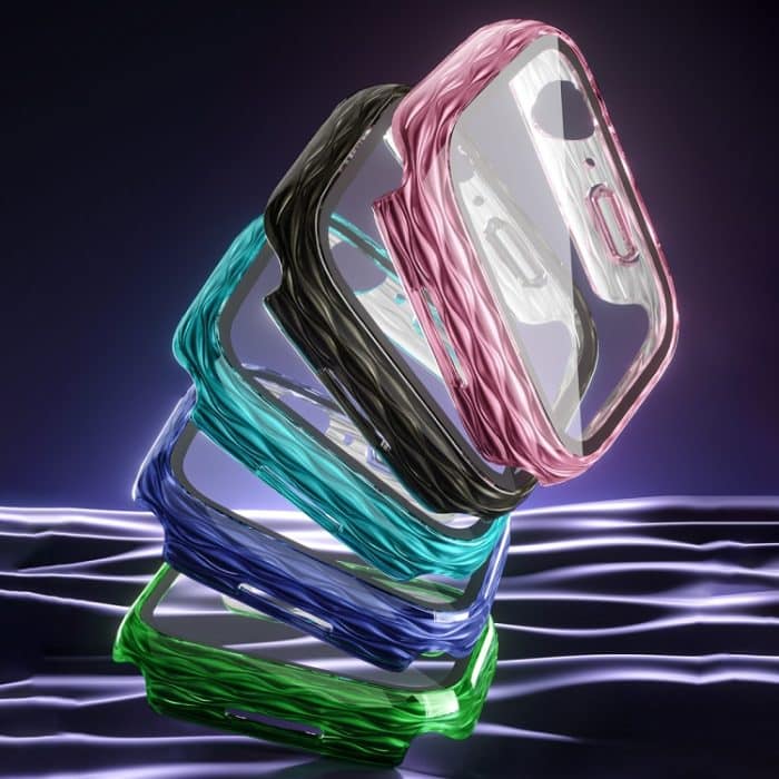 2-in-1-PC-Hybrid-Schutzhülle aus gehärtetem Glas, For Apple Watch Series 6 / 5 / 4 / SE 44mm, For Apple Watch Series 6 / 5 / 4 / SE 40mm, For Apple Watch Series 9 / 8 / 7 45mm, For Apple Watch Series 9 / 8 / 7 41mm – Bild 3