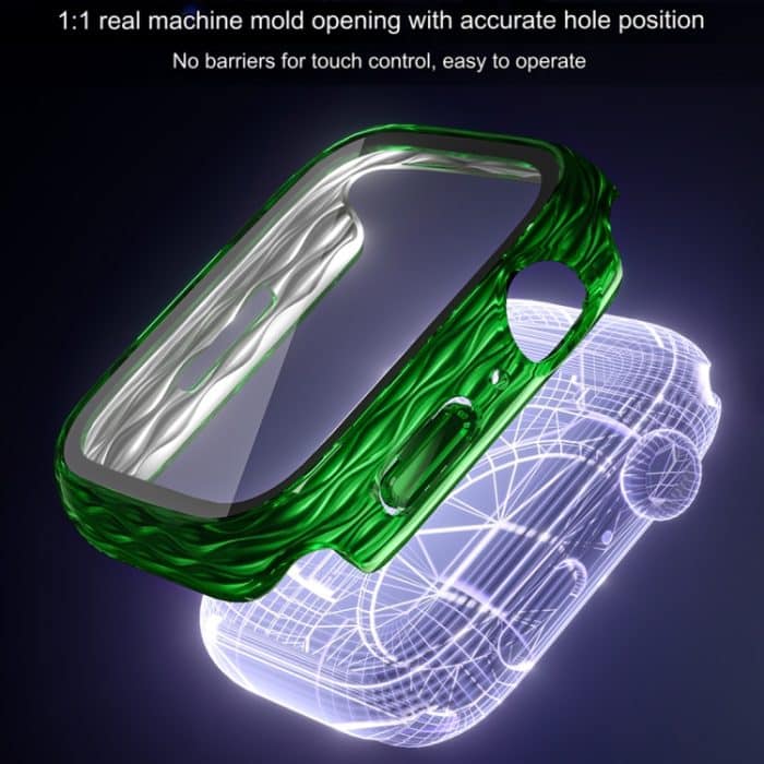 2-in-1-PC-Hybrid-Schutzhülle aus gehärtetem Glas, For Apple Watch Series 6 / 5 / 4 / SE 44mm, For Apple Watch Series 6 / 5 / 4 / SE 40mm, For Apple Watch Series 9 / 8 / 7 45mm, For Apple Watch Series 9 / 8 / 7 41mm – Bild 6