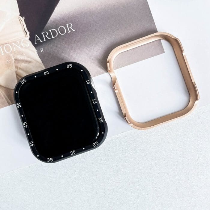 Uhrengehäuse aus Aluminiumlegierung, For Apple Watch Series 6 / 5 / 4 / SE 44mm, For Apple Watch Series 6 / 5 / 4 / SE 40mm, For Apple Watch Series 9 / 8 / 7 45mm, For Apple Watch Series 9 / 8 / 7 41mm, For Apple Watch Series 3 / 2 / 1 38mm... – Bild 4