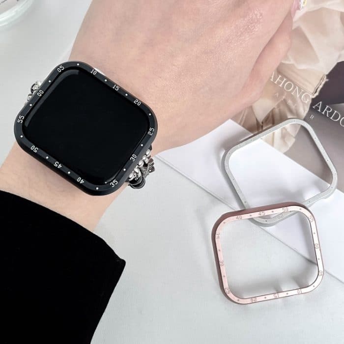 Uhrengehäuse aus Aluminiumlegierung, For Apple Watch Series 6 / 5 / 4 / SE 44mm, For Apple Watch Series 6 / 5 / 4 / SE 40mm, For Apple Watch Series 9 / 8 / 7 45mm, For Apple Watch Series 9 / 8 / 7 41mm, For Apple Watch Series 3 / 2 / 1 38mm... – Bild 7