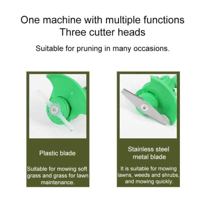 12V 2000mAh Haushalt tragbarer wiederaufladbarer elektrischer Rasenmäher-Unkrautvernichter, EU Plug, US Plug – Bild 7