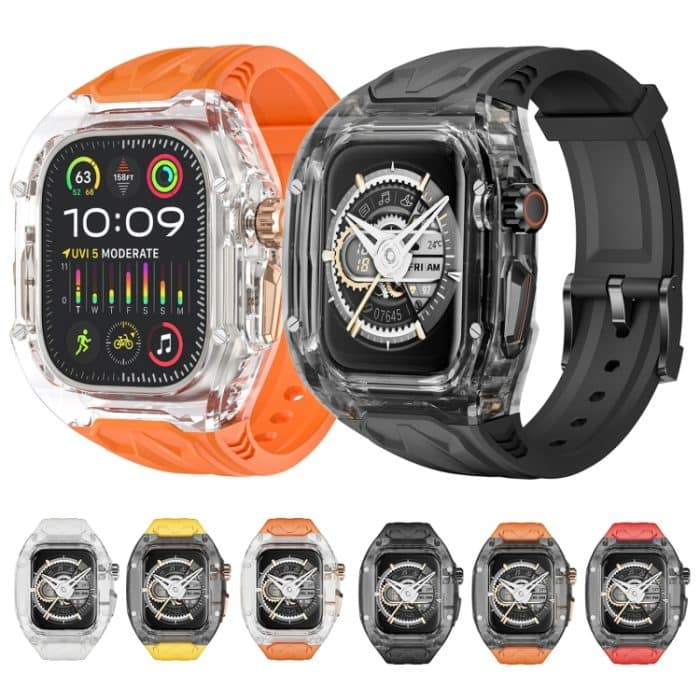 Modifiziertes PC-Hybrid-TPU-Uhrengehäuseband, For Apple Watch Series 6 44mm, For Apple Watch Series 5 44mm, For Apple Watch Series 4 44mm – Bild 3