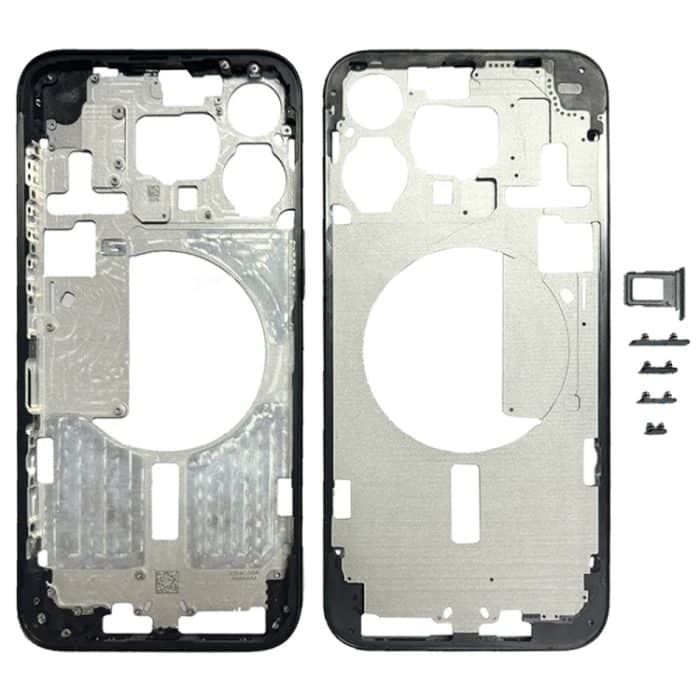Für iPhone 15 Pro Max Mittelrahmen-Blendenplatte mit Seitentasten + Kartenfach, China Version, US Version, CE EU Version – Bild 1
