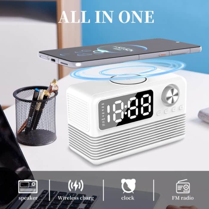 BT509 LED Bluetooth 5.3 Lautsprecher Wecker Musikanzeige Radio – Bild 4