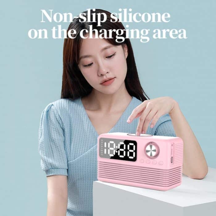 BT509 LED Bluetooth 5.3 Lautsprecher Wecker Musikanzeige Radio – Bild 8