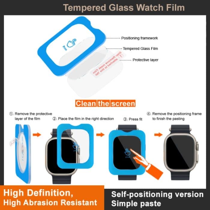 imak Uhrenfolie aus gehärtetem Glas, selbstpositionierende Version, For Redmi Watch 5 Lite, For Redmi Watch 5 Active – Bild 5