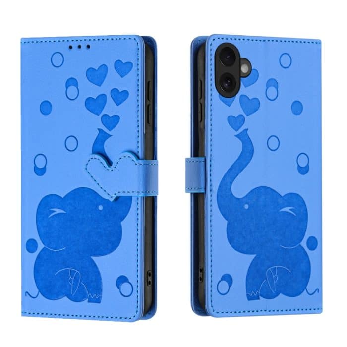 Handyhülle aus Leder mit geprägtem Cartoon-Elefantenmotiv, For iPhone SE 2022 / 2020, For iPhone 13 Pro Max, For iPhone 13 Pro, For iPhone 13 – Bild 1