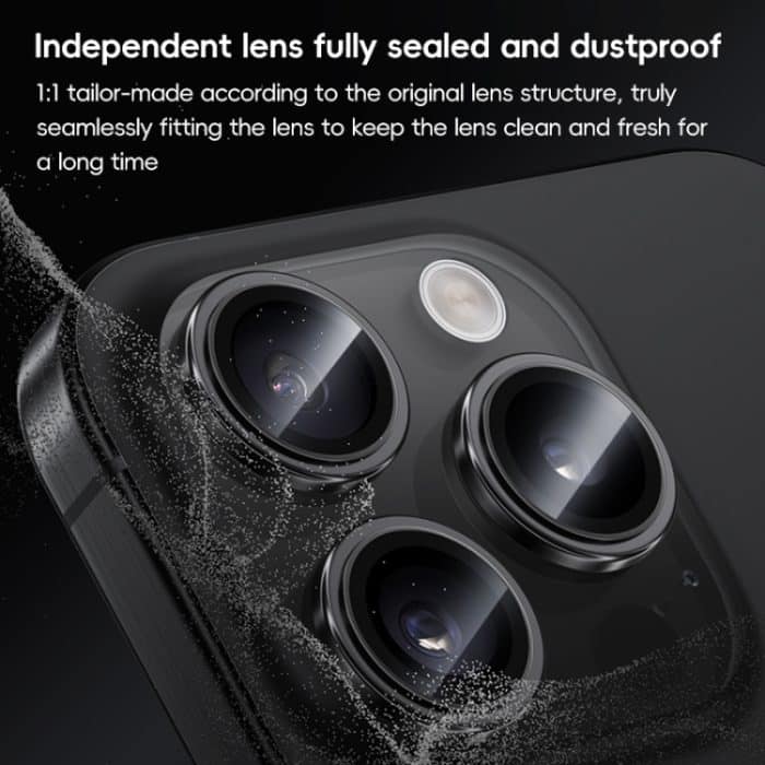 Benks King Kong Serie Corning Einzelmetall-Linsenschutzfolie, For iPhone 16 Pro Max, For iPhone 16 Pro – Bild 8