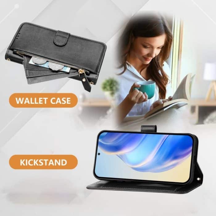 EDA007154718A_2.jpg Leder-Telefonhülle mit Reißverschluss und mehreren Kartenfächern – Bild 3