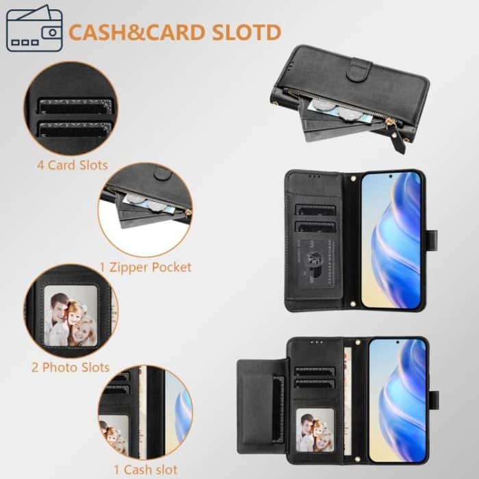 EDA007154718A_4.jpg Leder-Telefonhülle mit Reißverschluss und mehreren Kartenfächern – Bild 5