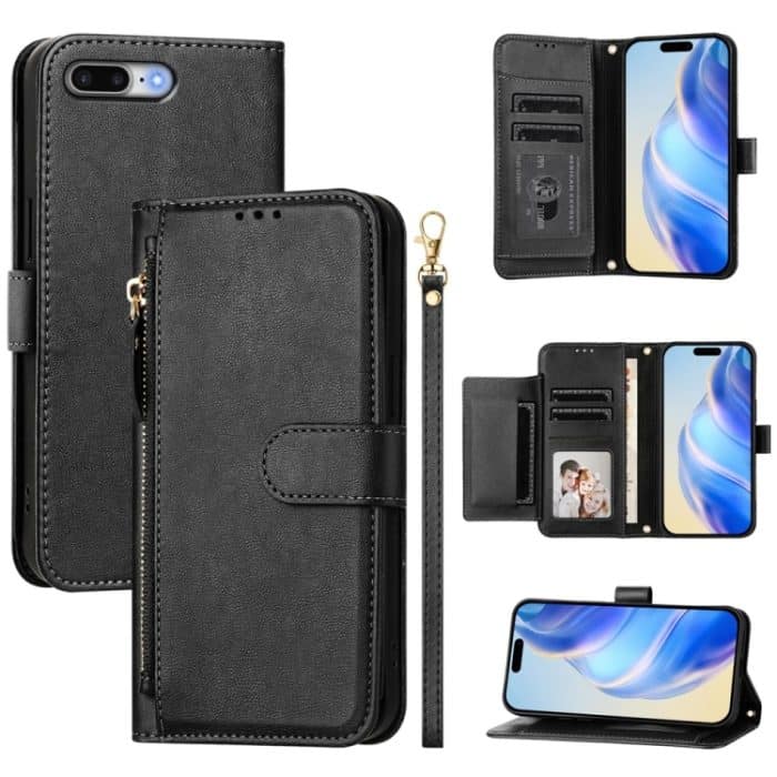 EDA007154726A.jpg Leder-Telefonhülle mit Reißverschluss und mehreren Kartenfächern – Bild 1