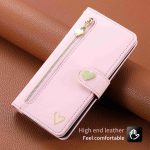 POLA Love Multi-Card Slots Reißverschluss Geldbörse Leder Handyhülle, For iPhone 14 Plus – Bild 7
