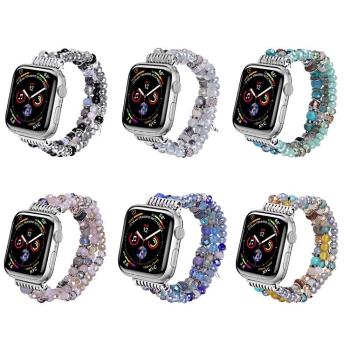 Uhrenarmband mit farbiger Diamantquaste und Kette, For Apple Watch 46mm / 49mm / 45mm / 44mm, For Apple Watch 42mm / 41mm / 40mm / 38mm – Bild 4