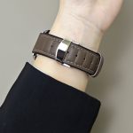 Striations Uhrenarmband aus echtem Leder mit Schmetterlingsschließe, For Apple Watch 46mm / 49mm / 45mm / 44mm, For Apple Watch 42mm / 41mm / 40mm / 38mm – Bild 7