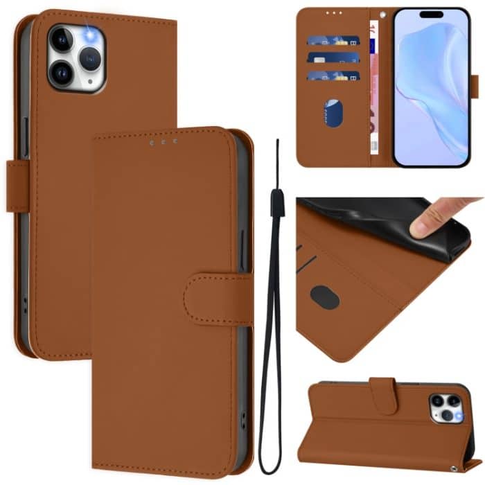 Skin Feel Handyhülle aus einfarbigem Leder mit Umhängeband, For iPhone 8 Plus / 7 Plus – Bild 1
