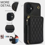 AwQuer Crossbody Reißverschluss Geldbörse Rautenförmige Lederrückseite Handyhülle, For iPhone XR, For iPhone XS Max, For iPhone 7 Plus / 8 Plus – Bild 7