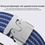 Uhrenarmband aus geflochtenem Nylon mit Fallschirmschnalle und 4 Streifen, For Apple Watch 46mm / 49mm / 45mm / 44mm, For Apple Watch 42mm / 41mm / 40mm / 38mm – Bild 5