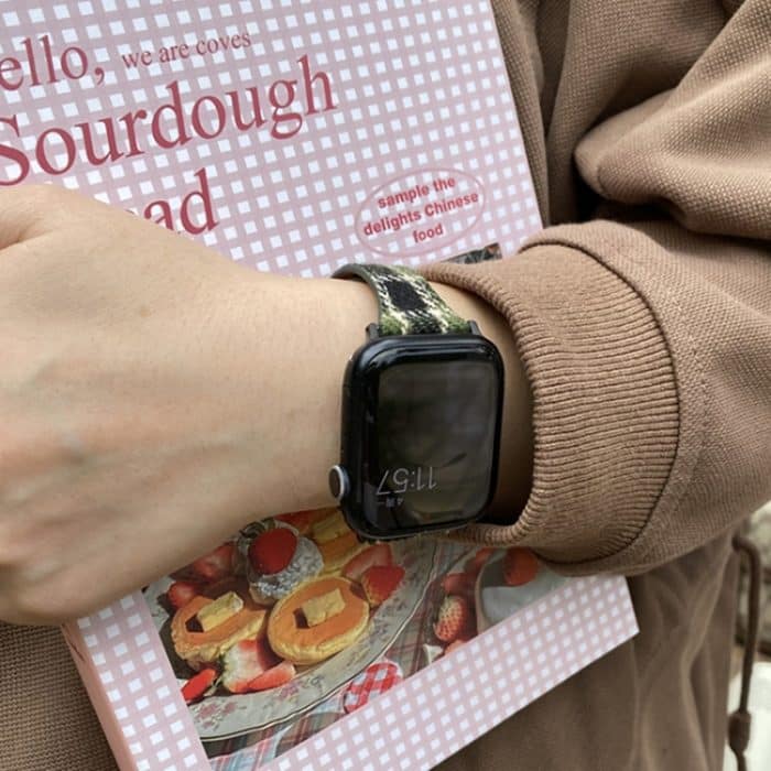 Schlankes Uhrenarmband aus aufgerautem Leder mit magnetischer Schnalle, For Apple Watch 46mm / 49mm / 45mm / 44mm, For Apple Watch 42mm / 41mm / 40mm / 38mm – Bild 5