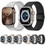 Uhrenarmband aus Edelstahl mit Normannen-Schnalle und Bambus, For Apple Watch 46mm / 49mm / 45mm / 44mm, For Apple Watch 42mm / 41mm / 40mm / 38mm – Bild 2