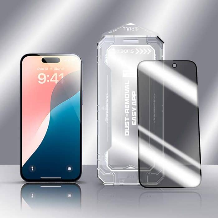 Einfach anzubringende Sichtschutzfolie aus gehärtetem Glas, For iPhone 16 Pro Max, For iPhone 16 Pro, For iPhone 16 Plus / 15 Plus, For iPhone 15 Pro Max, For iPhone 15 Pro, For iPhone 14 Plus / 13 Pro Max, For iPhone 14 / 13 Pro / 13, For iPhone 14 Pr... – Bild 3