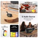 awei KA1 Tragbarer Bluetooth-Lautsprecher mit buntem Licht für den Außenbereich – Bild 4