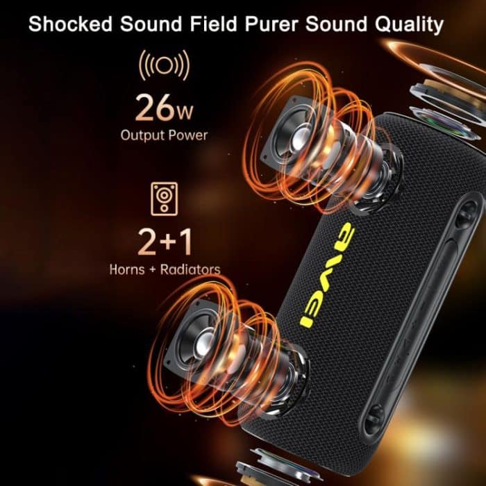 EDA007561501A_4.jpg awei KA33 Tragbarer wasserdichter Bluetooth-Lautsprecher-Subwoofer für den Außenbereich – Bild 5