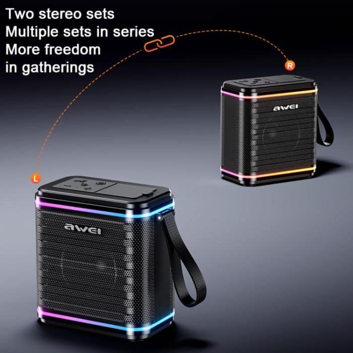 EDA007566501A_4.jpg awei KA3 15W tragbarer Bluetooth-Lautsprecher mit RGB-Licht – Bild 5