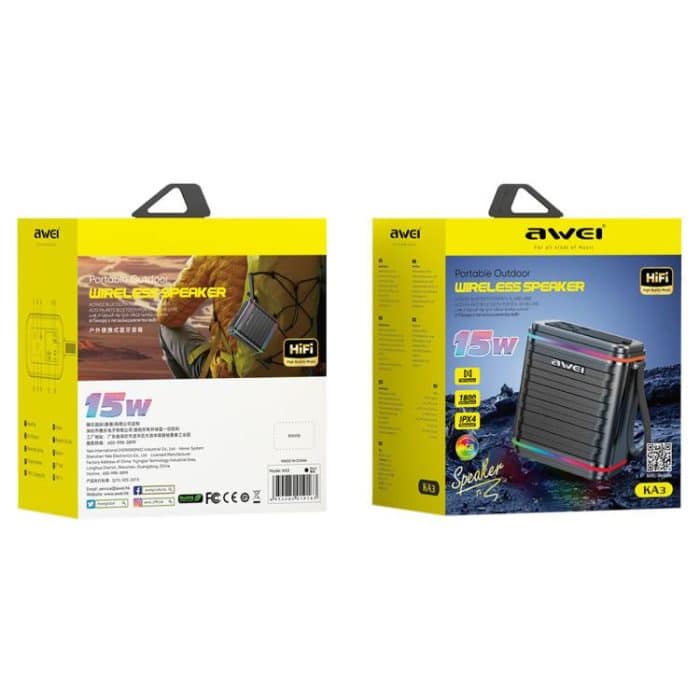 EDA007566501A_7.jpg awei KA3 15W tragbarer Bluetooth-Lautsprecher mit RGB-Licht – Bild 8