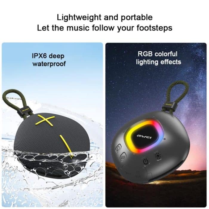 awei KA6 8W tragbarer Bluetooth-Lautsprecher mit RGB-Licht – Bild 6