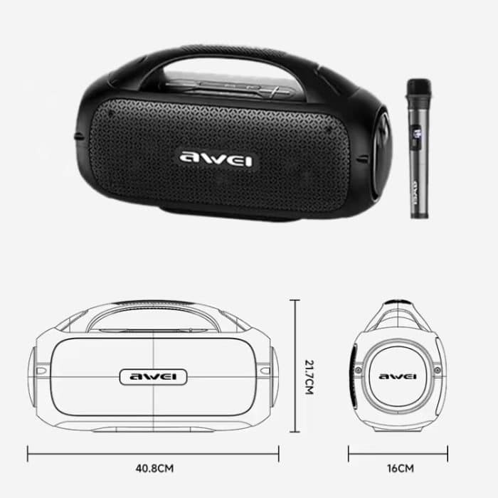 EDA007568001A_1.jpg awei Y886 Tragbarer TWS-Bluetooth-Lautsprecher mit Mikrofon – Bild 2