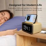 P14 Wecker 10W Intelligentes kabelloses Ladegerät LED-Licht Bluetooth-Lautsprecher – Bild 3