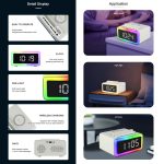 P14 Wecker 10W Intelligentes kabelloses Ladegerät LED-Licht Bluetooth-Lautsprecher – Bild 7
