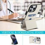 Dreifach faltbare Handyhülle aus Leder mit Kartenfach – Bild 6