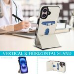 Dreifach faltbare Handyhülle aus Leder mit Kartenfach – Bild 6