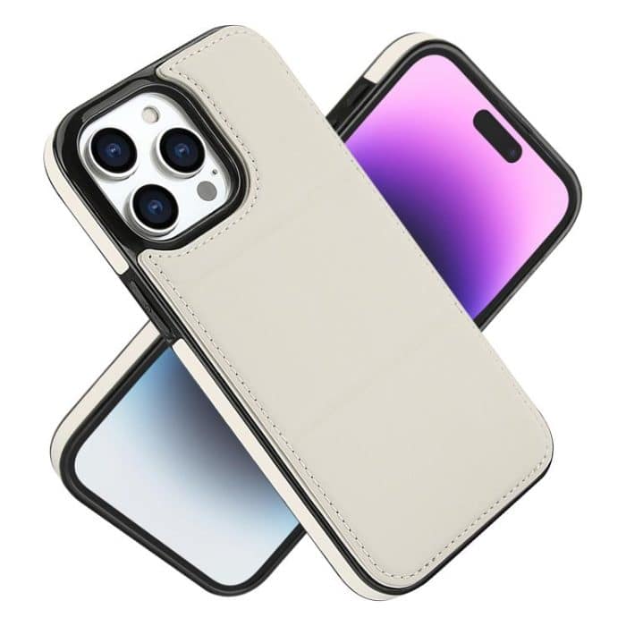 Dreifach faltbare Handyhülle aus Leder mit Kartenfach – Bild 2