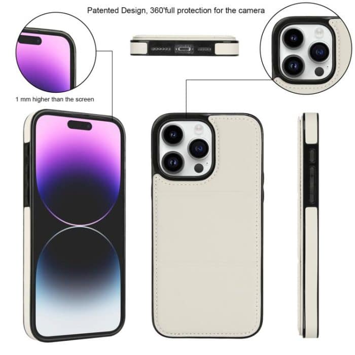 Dreifach faltbare Handyhülle aus Leder mit Kartenfach – Bild 4