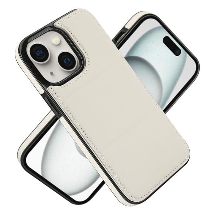 Dreifach faltbare Handyhülle aus Leder mit Kartenfach – Bild 2