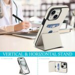 Dreifach faltbare Handyhülle aus Leder mit Kartenfach – Bild 6