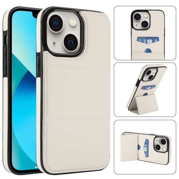 Dreifach faltbare Handyhülle aus Leder mit Kartenfach – Bild 1