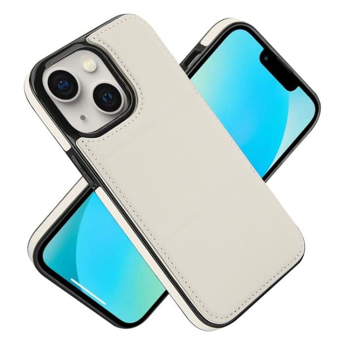 Dreifach faltbare Handyhülle aus Leder mit Kartenfach – Bild 2