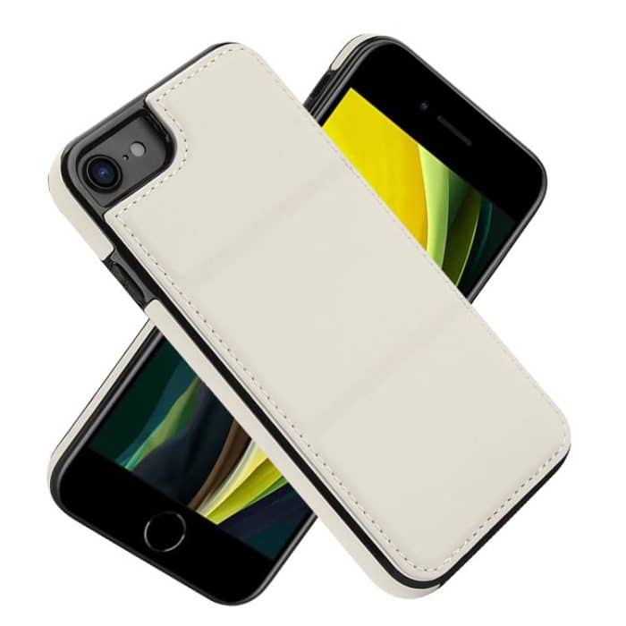 Dreifach faltbare Handyhülle aus Leder mit Kartenfach – Bild 2