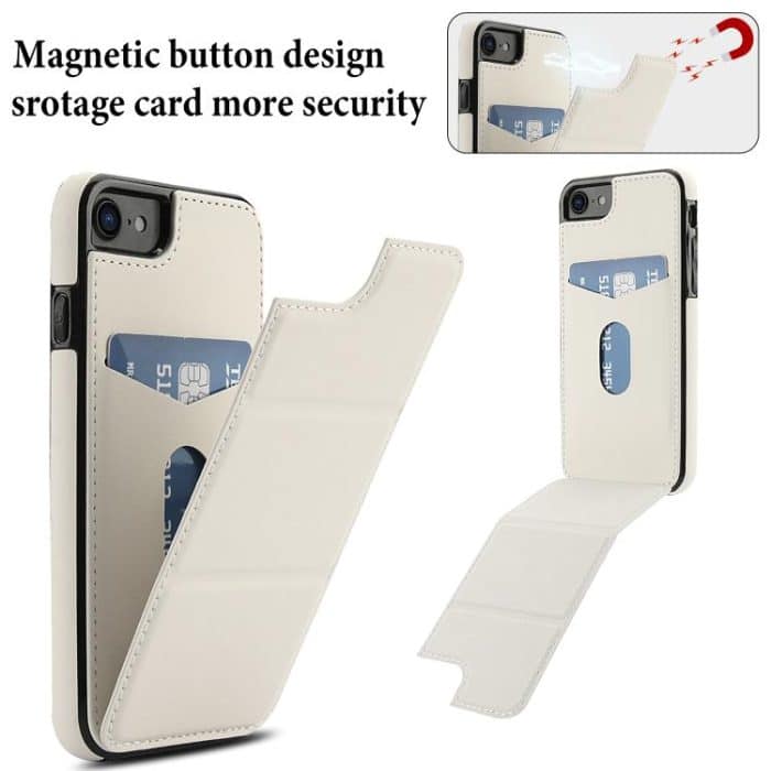 Dreifach faltbare Handyhülle aus Leder mit Kartenfach – Bild 3