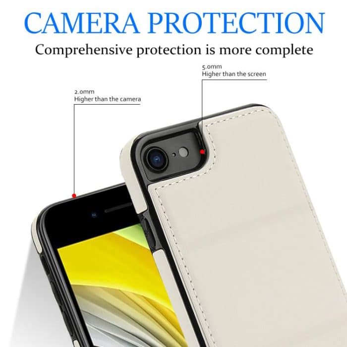 Dreifach faltbare Handyhülle aus Leder mit Kartenfach – Bild 5