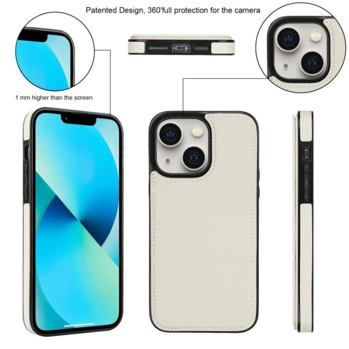 Dreifach faltbare Handyhülle aus Leder mit Kartenfach – Bild 4