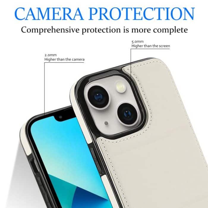 Dreifach faltbare Handyhülle aus Leder mit Kartenfach – Bild 5