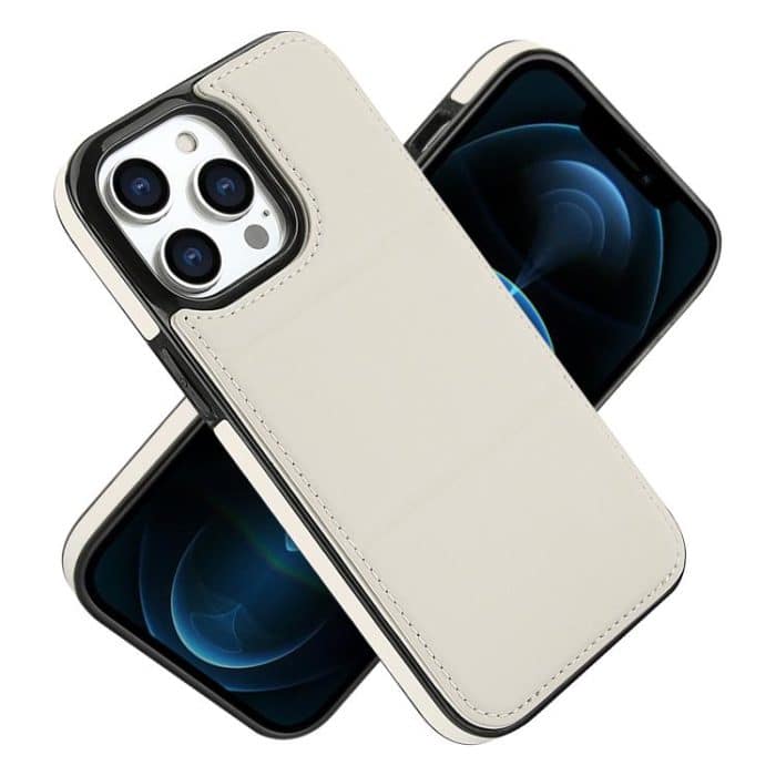 Dreifach faltbare Handyhülle aus Leder mit Kartenfach – Bild 2